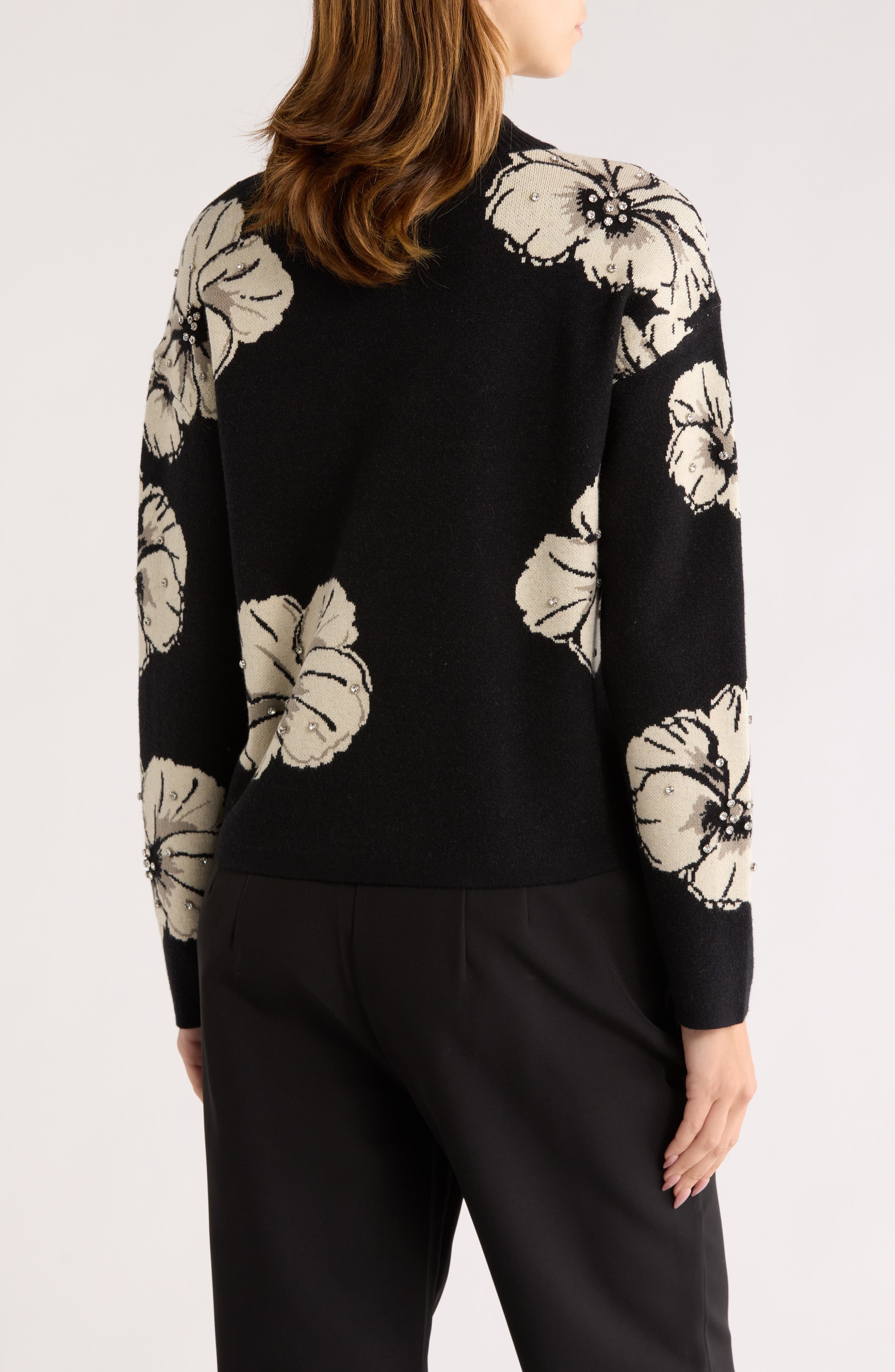 Jadelyn Floral Mock Neck Sweater - image 2