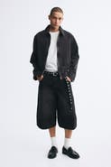 H&M Baggy Barrel-Leg Denim Shorts