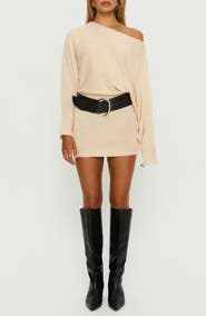 Princess Polly Bellamie Off the Shoulder Sweater Minidress