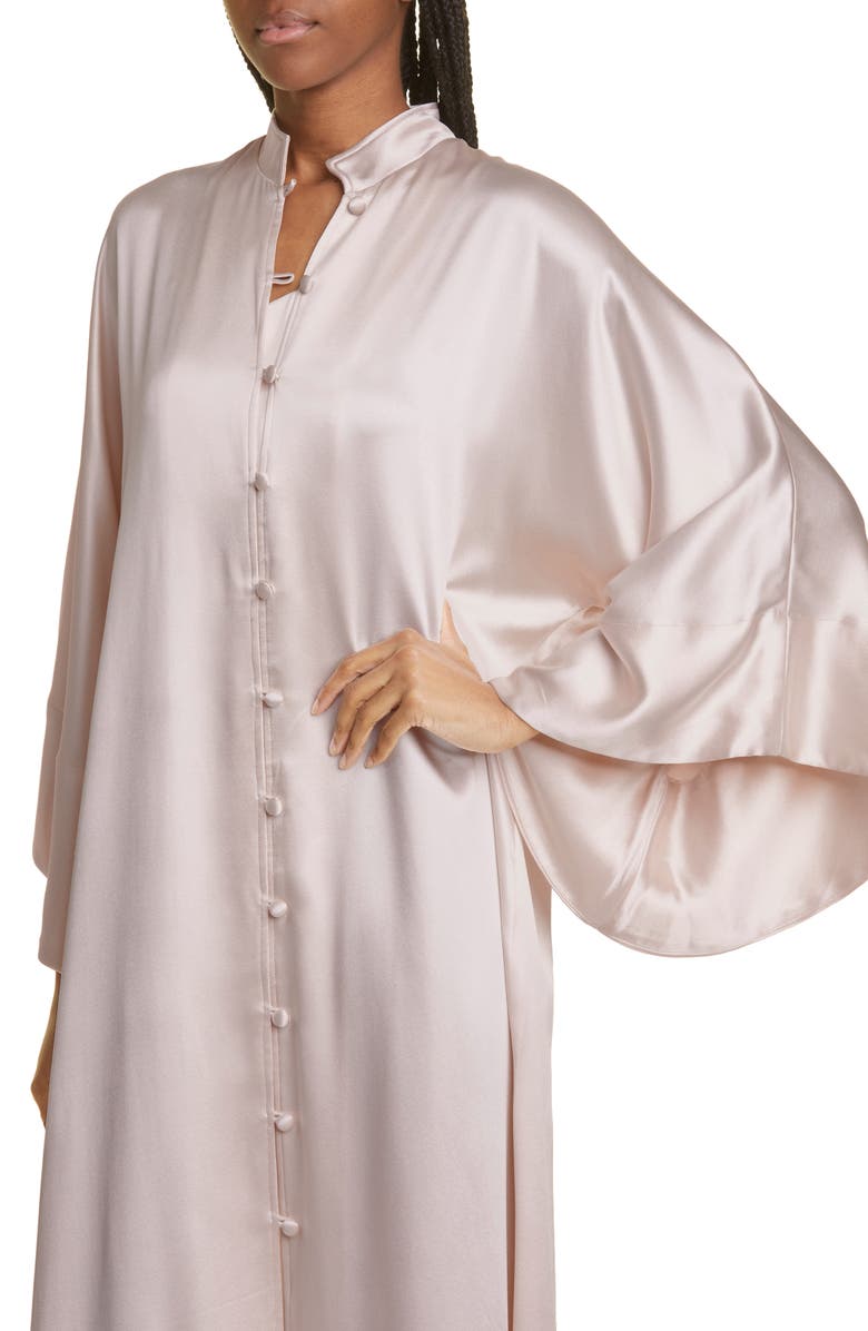 La Vie Style House Long Sleeve Satin Cover-Up Caftan, Alternate, color, 