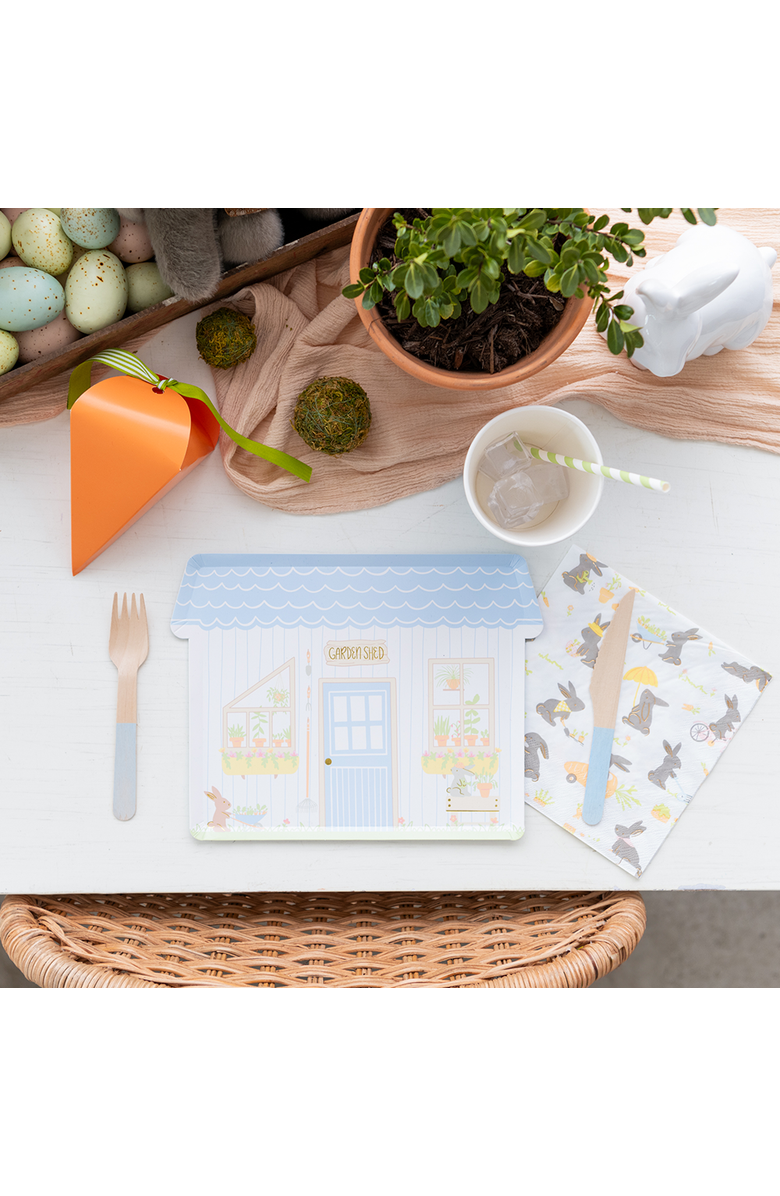 Daydream Society Bunnies In The Garden Garden Large Napkins, Alternate, color, 