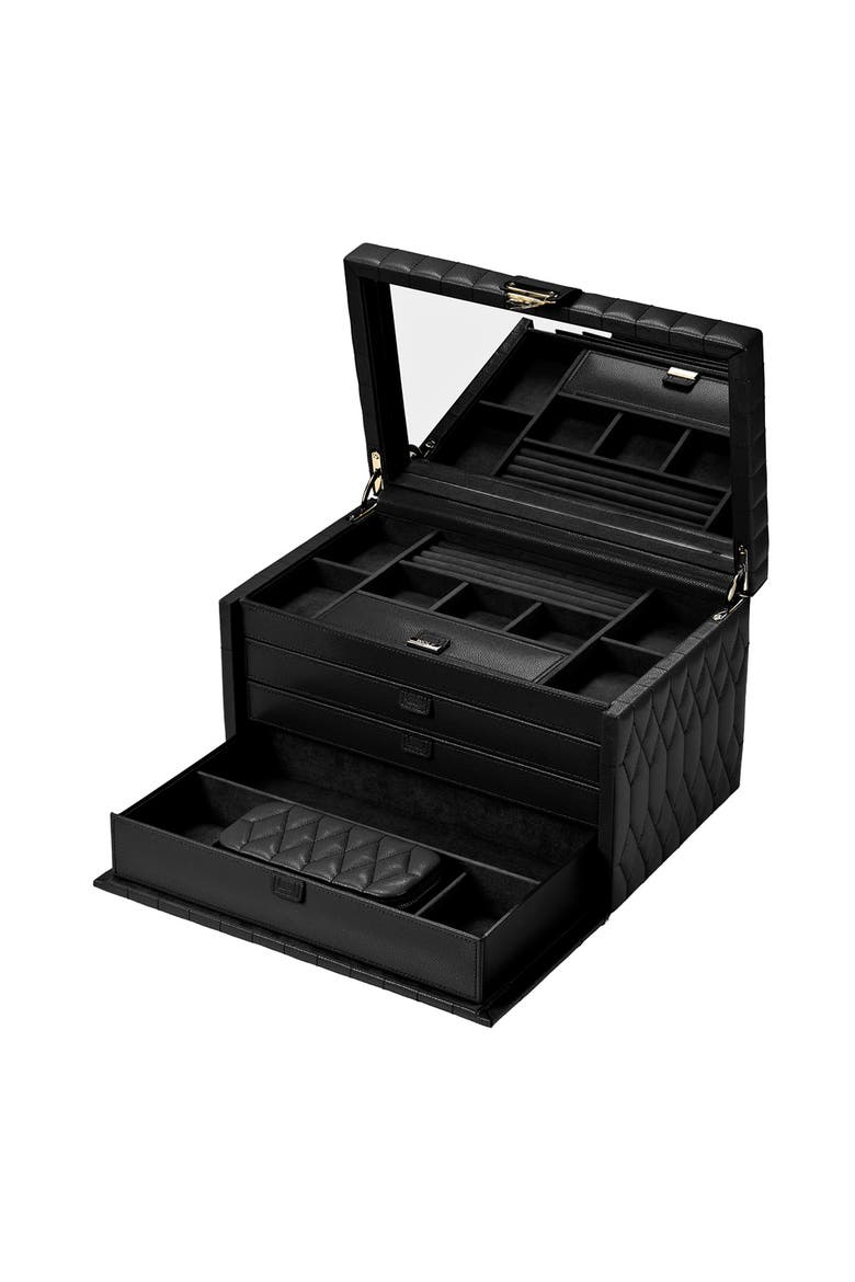 Lauren Large Jewelry Box, Alternate, color, Black