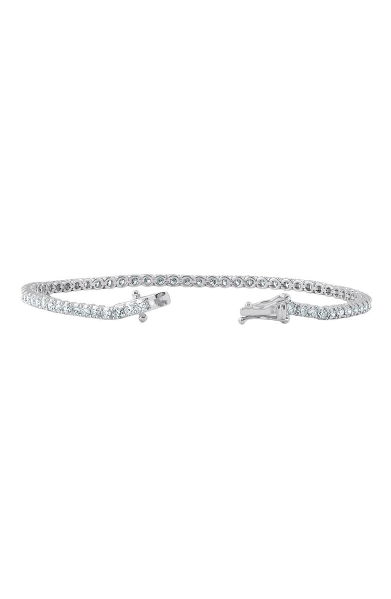Bliss Diamond 3 ct Diamond Tennis Bracelet 14k Gold 7" Lab Grown, Alternate, color, 14K White Gold