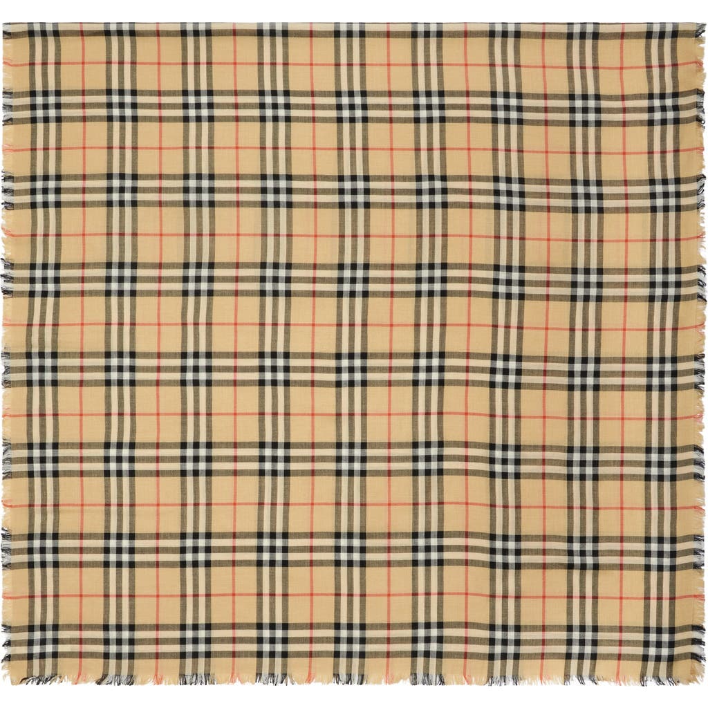 BURBERRY BURBERRY CHECK CASHMERE SILK SCARF
