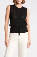 ELIE ELIE TAHARI Pointelle Stitch Sweater Tank
