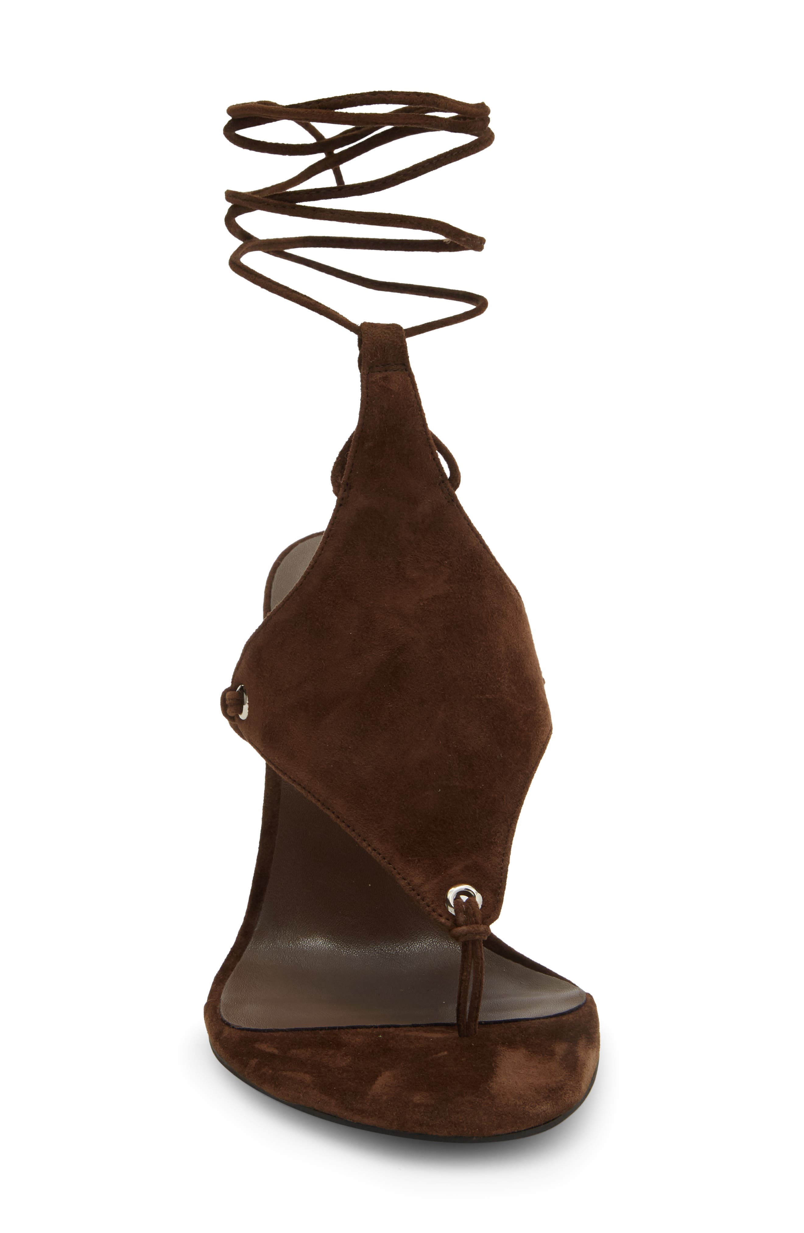 Pachouli Ankle Wrap Wedge Sandal, Alternate, color, ESPRESSO SUEDE