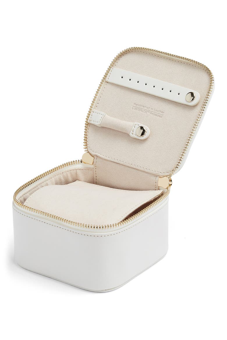 Maria Zip Jewelry Cube, Alternate, color, WHITE