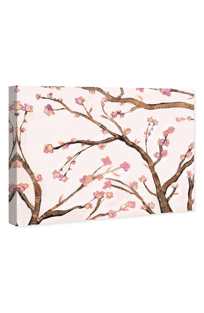Oliver Gal Pink Almond Blossom Canvas Wall Art, Alternate, color,