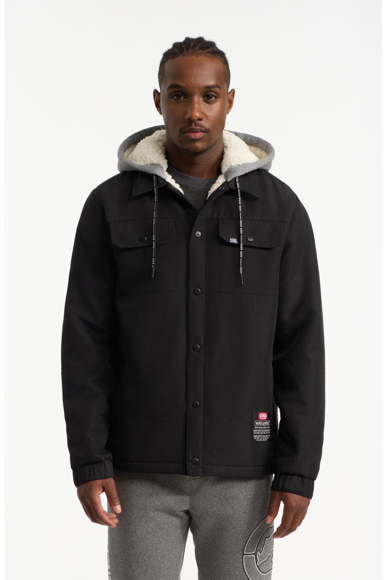 Men's Quietly Standing Out faux shearling Lined Jacket, Main, color, Black