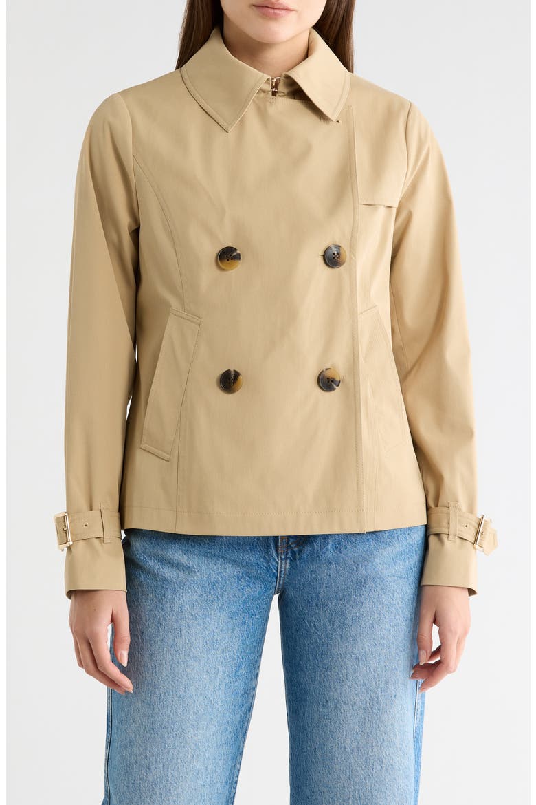 Short Trench Coat, Alternate, color, KHAKI