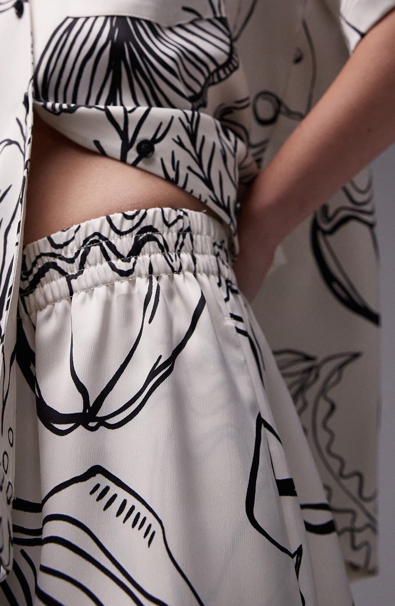 Topshop Satin Shorts, Alternate, color,