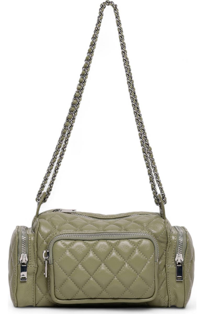 Walter Baker Camden Diamond Quilt Leather Shoulder Bag, Main, color, Sage