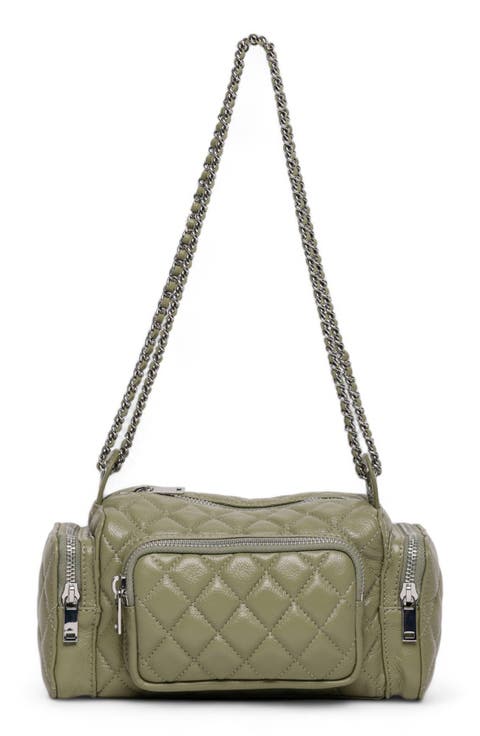 Camden Diamond Quilt Leather Shoulder Bag