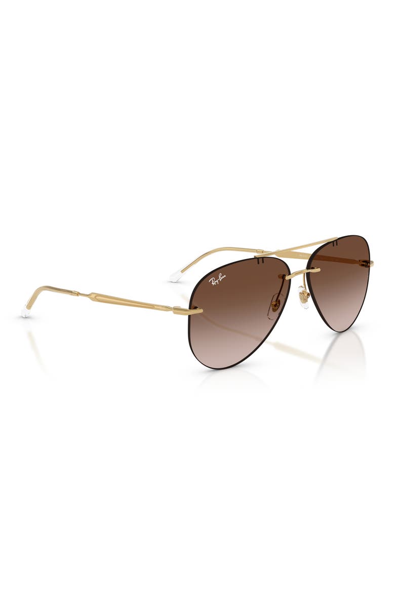 Gender Inclusive RB3791 62mm Gradient Oversize Aviator Sunglasses, Alternate, color, ARISTA / LIGHT BROWN