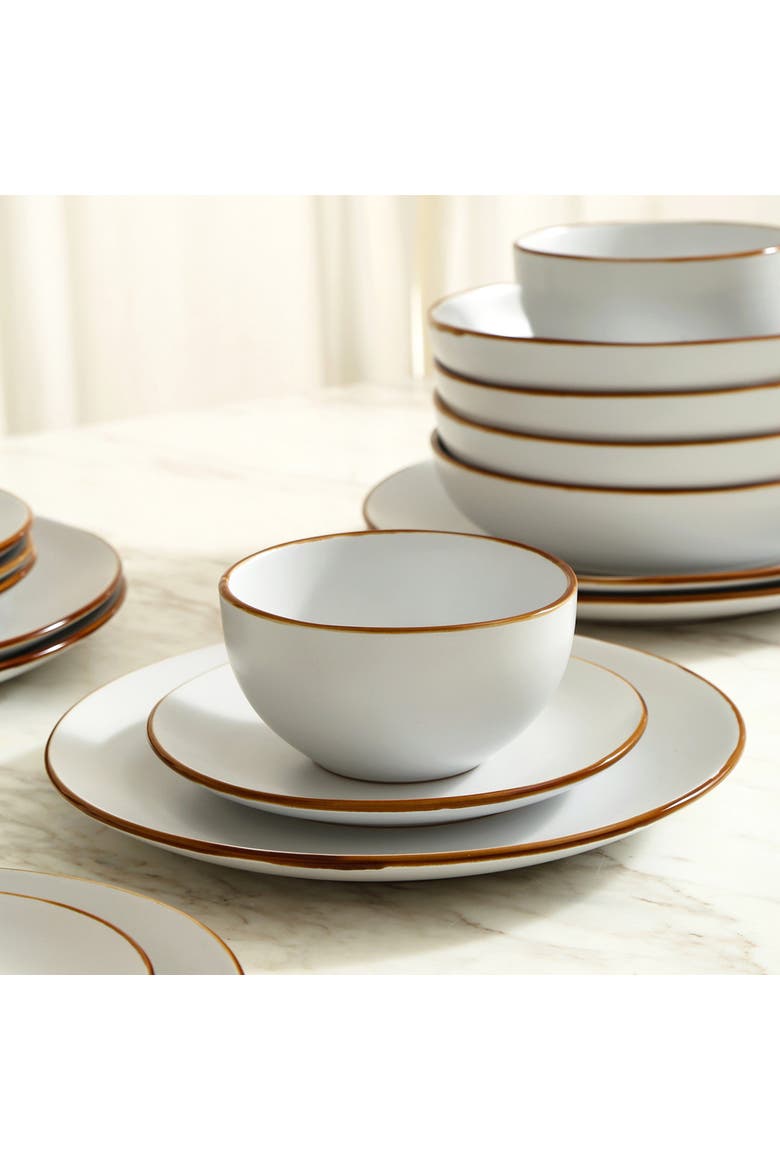 Brasa Stoneware 16-Piece Dinnerware Set, Alternate, color, White