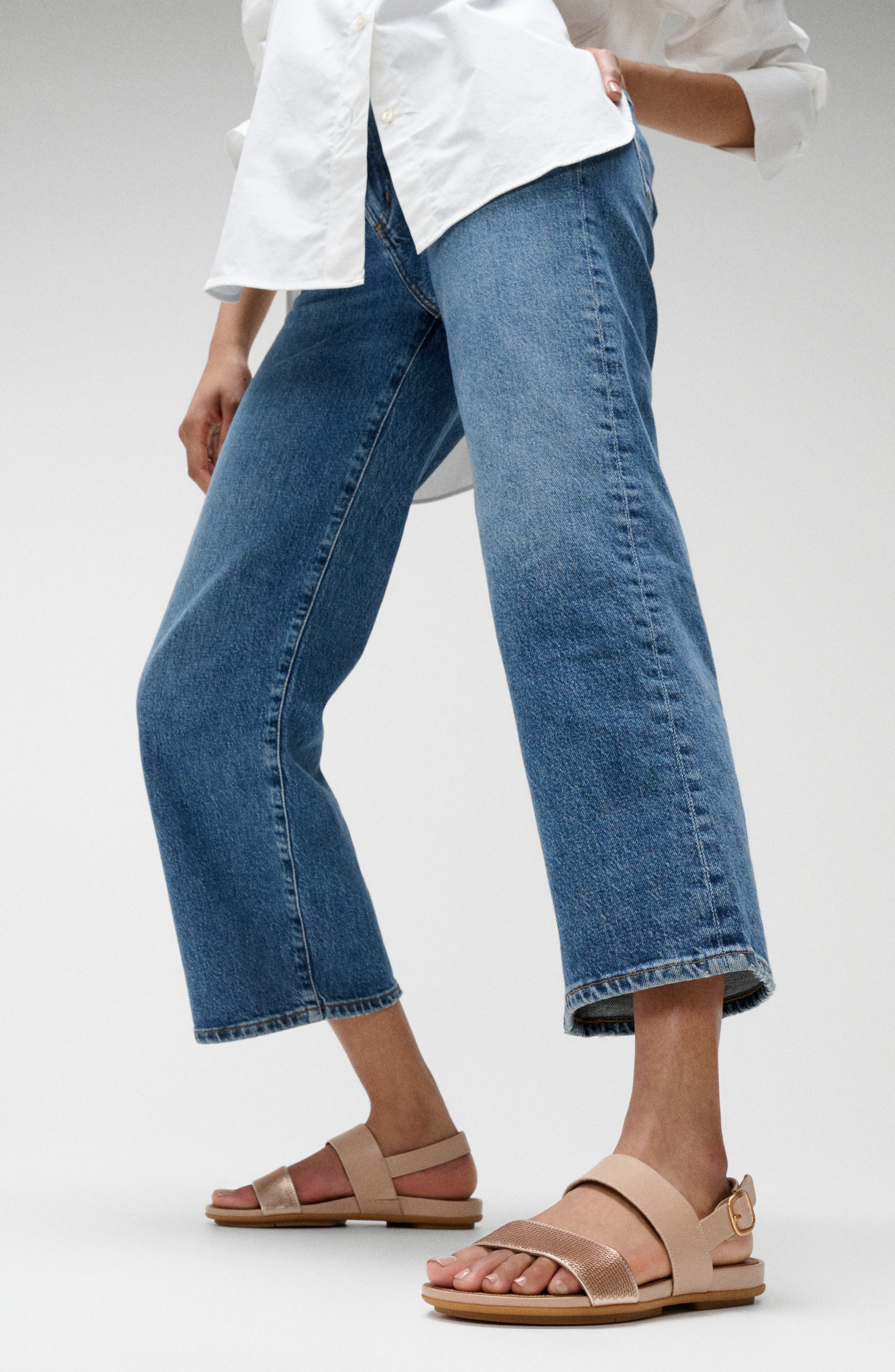 FitFlop Gracie Sequins Slingback Sandal, Alternate, color, Classic Beige