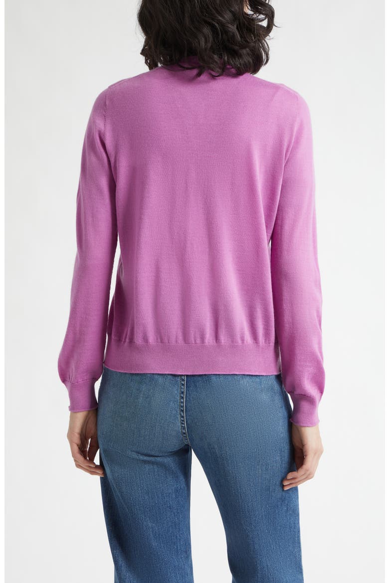 Honor Cashmere Crewneck Cardigan, Alternate, color, WILD ORCHID