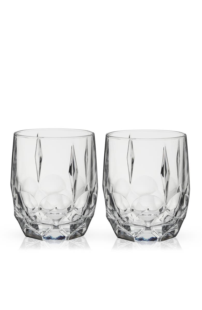 Viski Reserve Bruno Crystal Cocktail Glasses Set of 2, Main, color, Clear