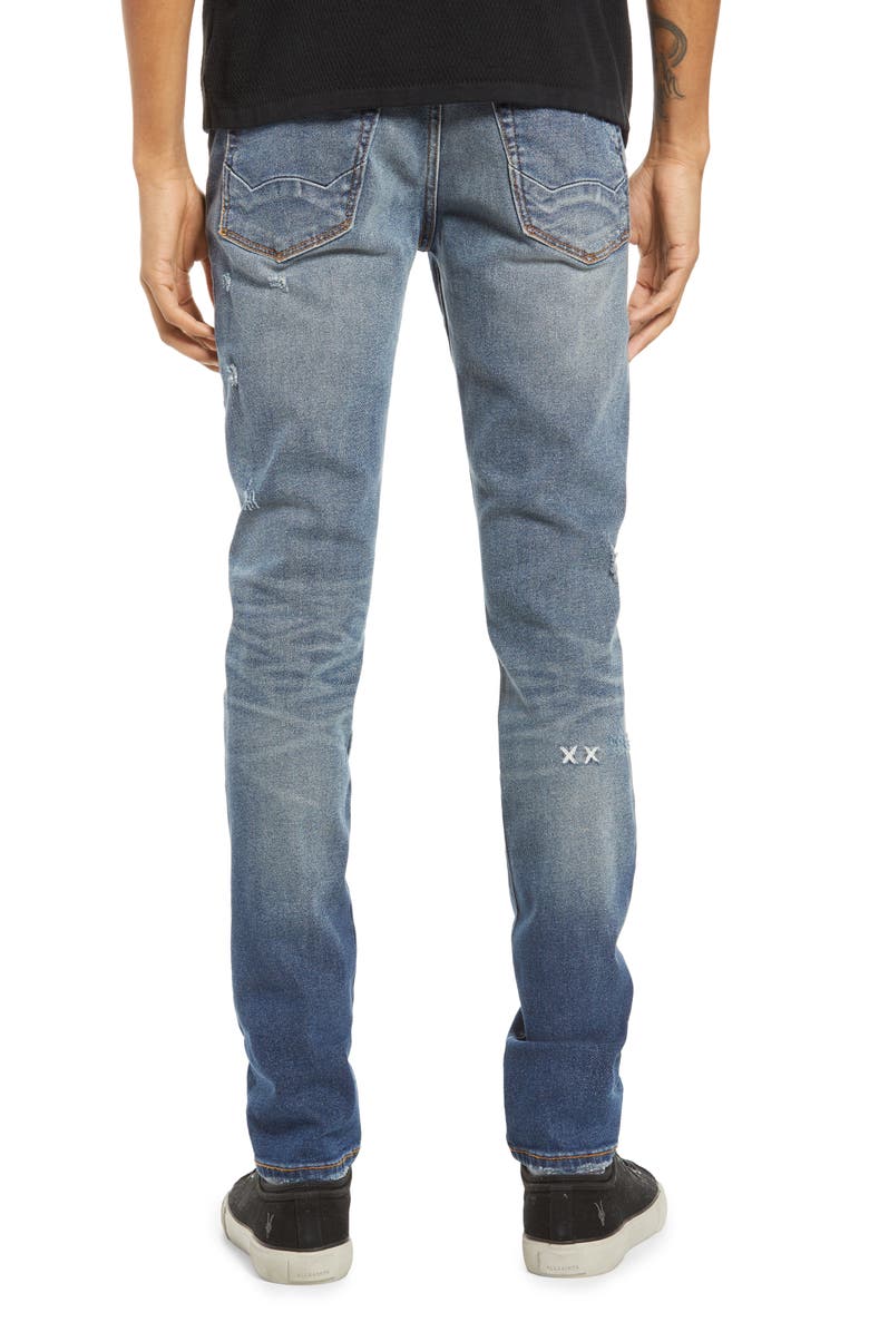 Cult of Individuality Punk Men's Ripped Super Skinny Jeans, Alternate, color,