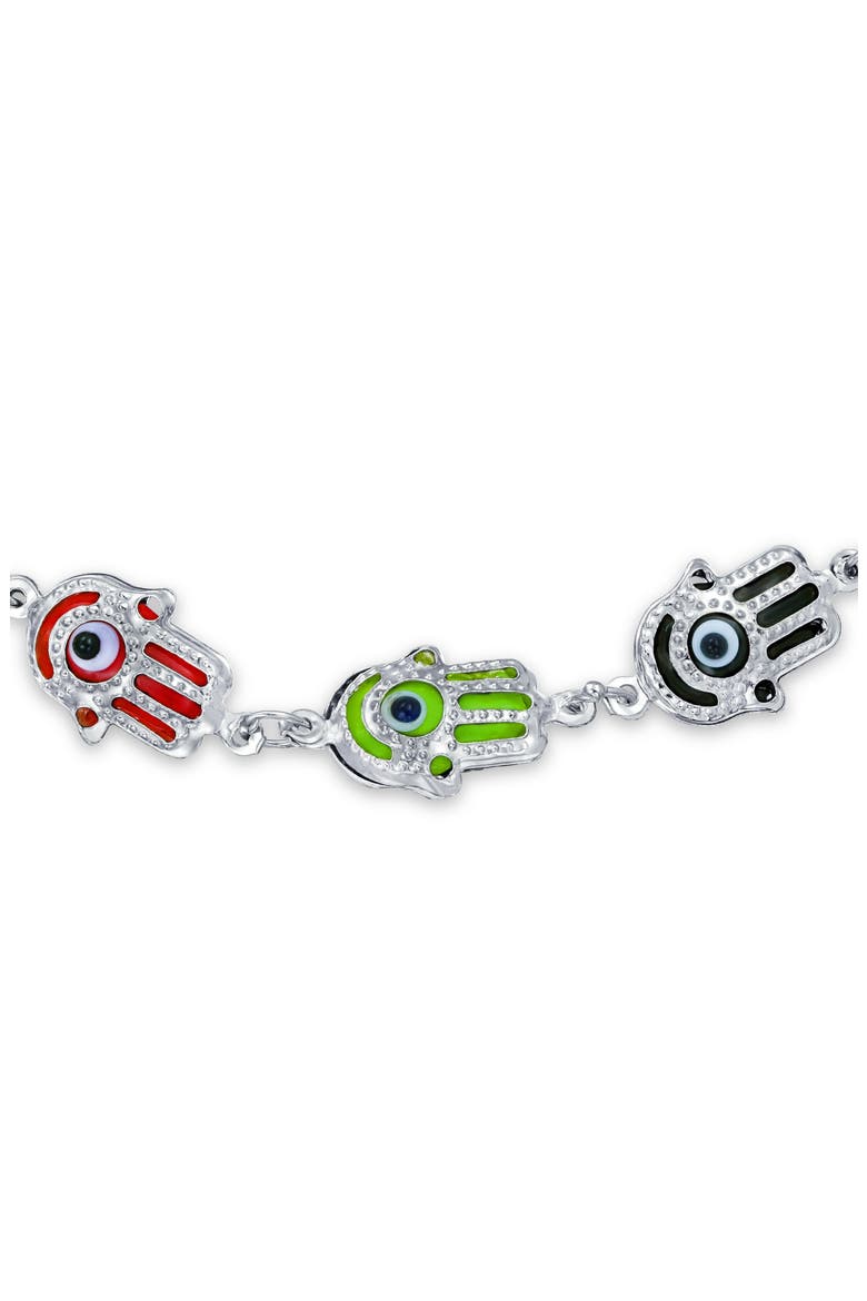 Hamsa Hand Evil Eye Bracelet, Alternate, color, MULTI-COLOR
