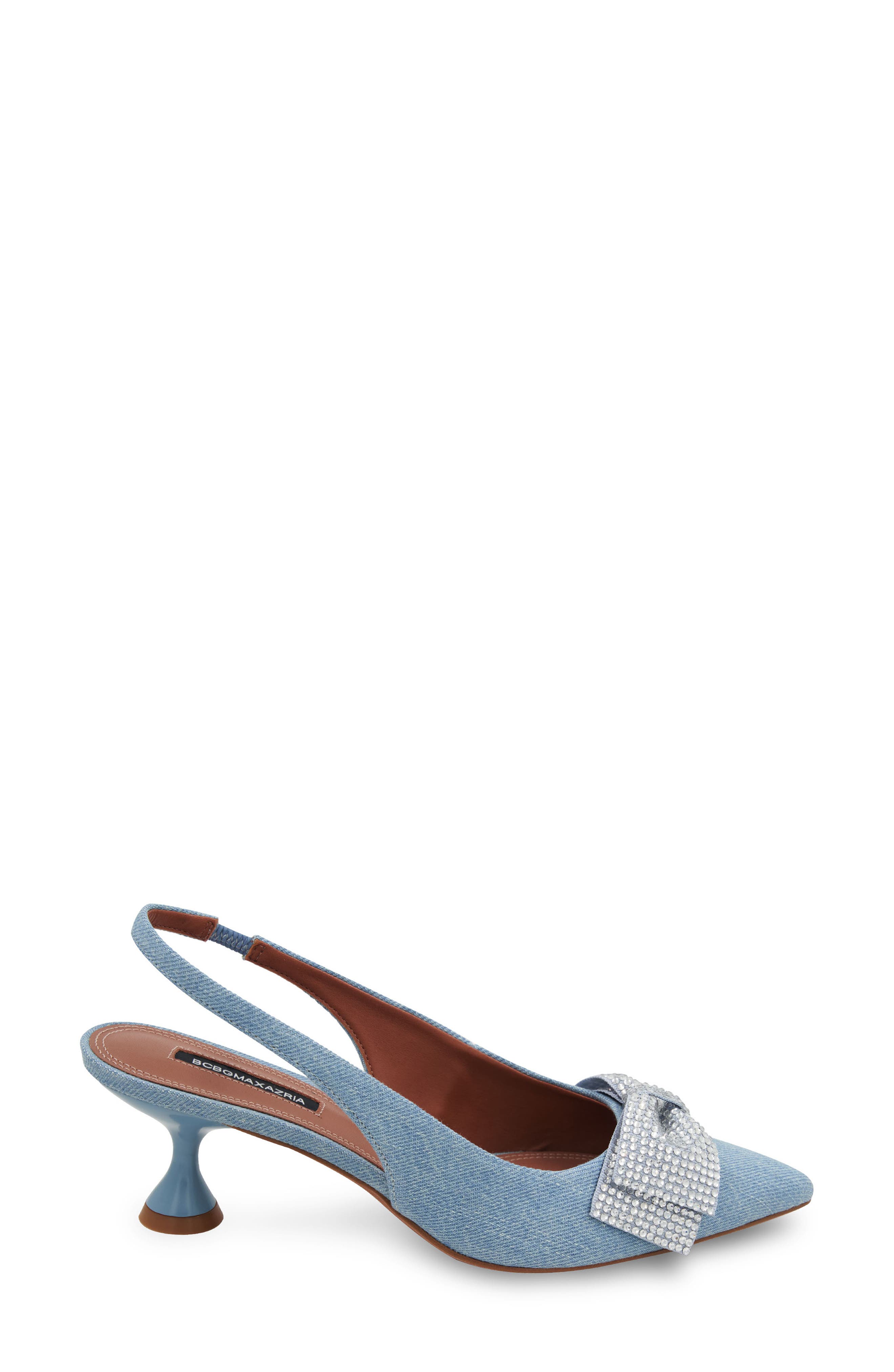 BCBGMAXAZRIA Archie Pointed Toe Slingback Pump, Alternate, color, Denim