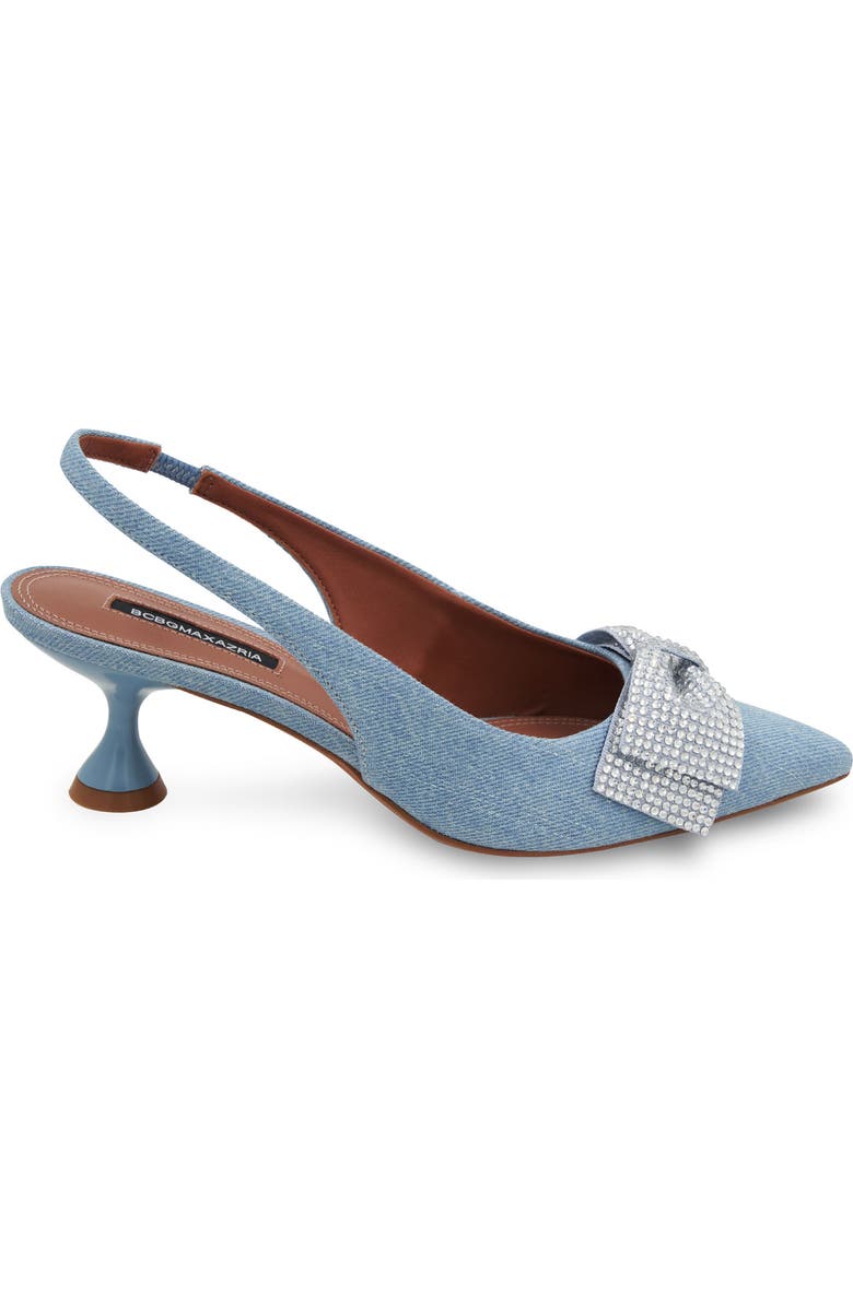 BCBGMAXAZRIA Archie Pointed Toe Slingback Pump, Alternate, color, Denim