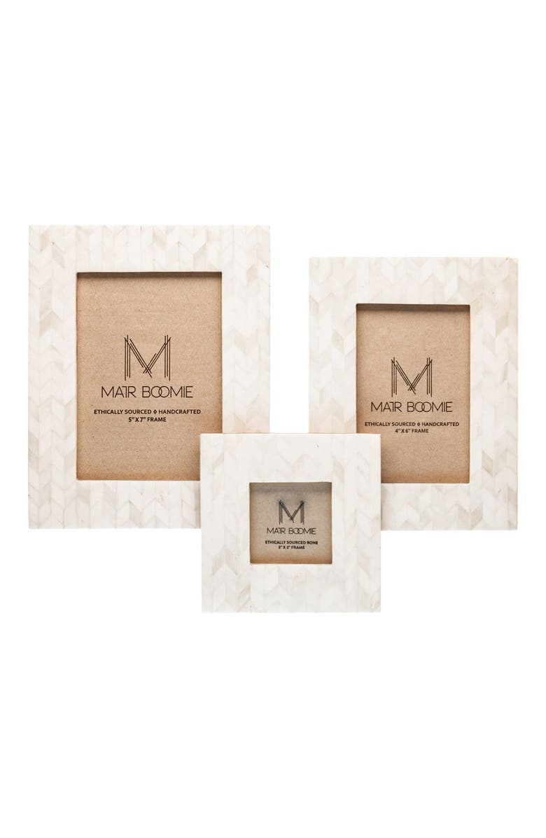Matr Boomie Artemis Picture Frame - Carved Bone, Alternate, color, White - 5X7
