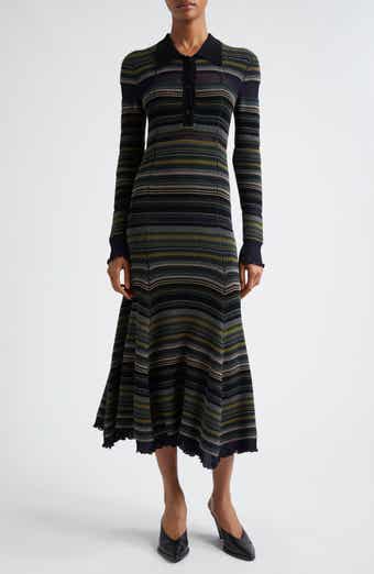 3.1 Phillip Lim Stripe Long Sleeve Knit Shirtdress