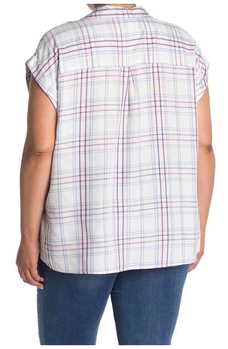 COMO VINTAGE Plaid Print Button Down Shirt, Alternate, color, 