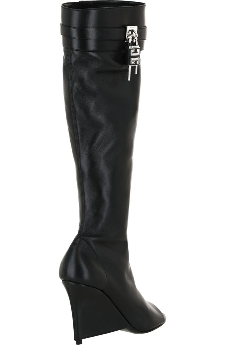 Givenchy Shark Lock Stiletto Wedge Knee High Boot, Alternate, color,
