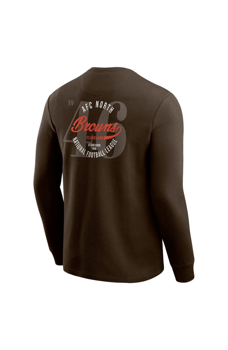 Darius Rucker Collection by Fanatics Men's Darius Rucker Collection by Fanatics Brown Cleveland Browns Washed Waffle-Knit Long Sleeve T-Shirt, Alternate, color, Brown