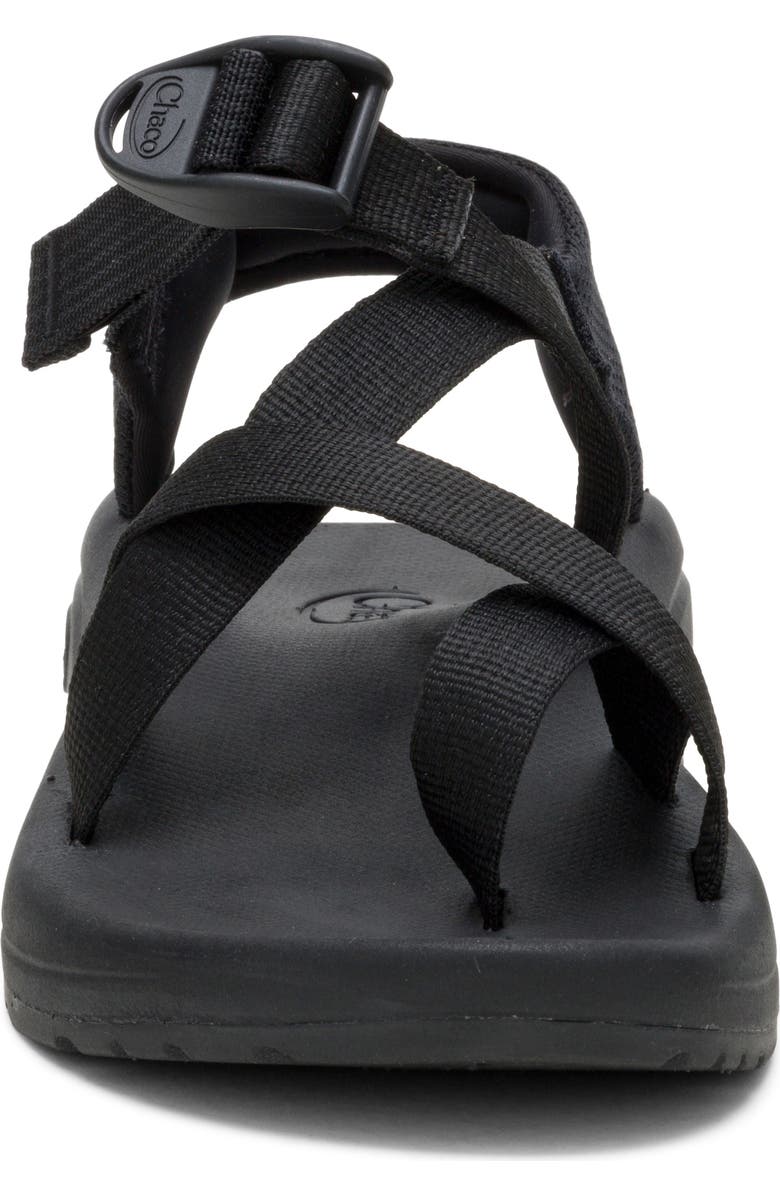 Chaco CushZ Toe Loop Sandal, Alternate, color, Black