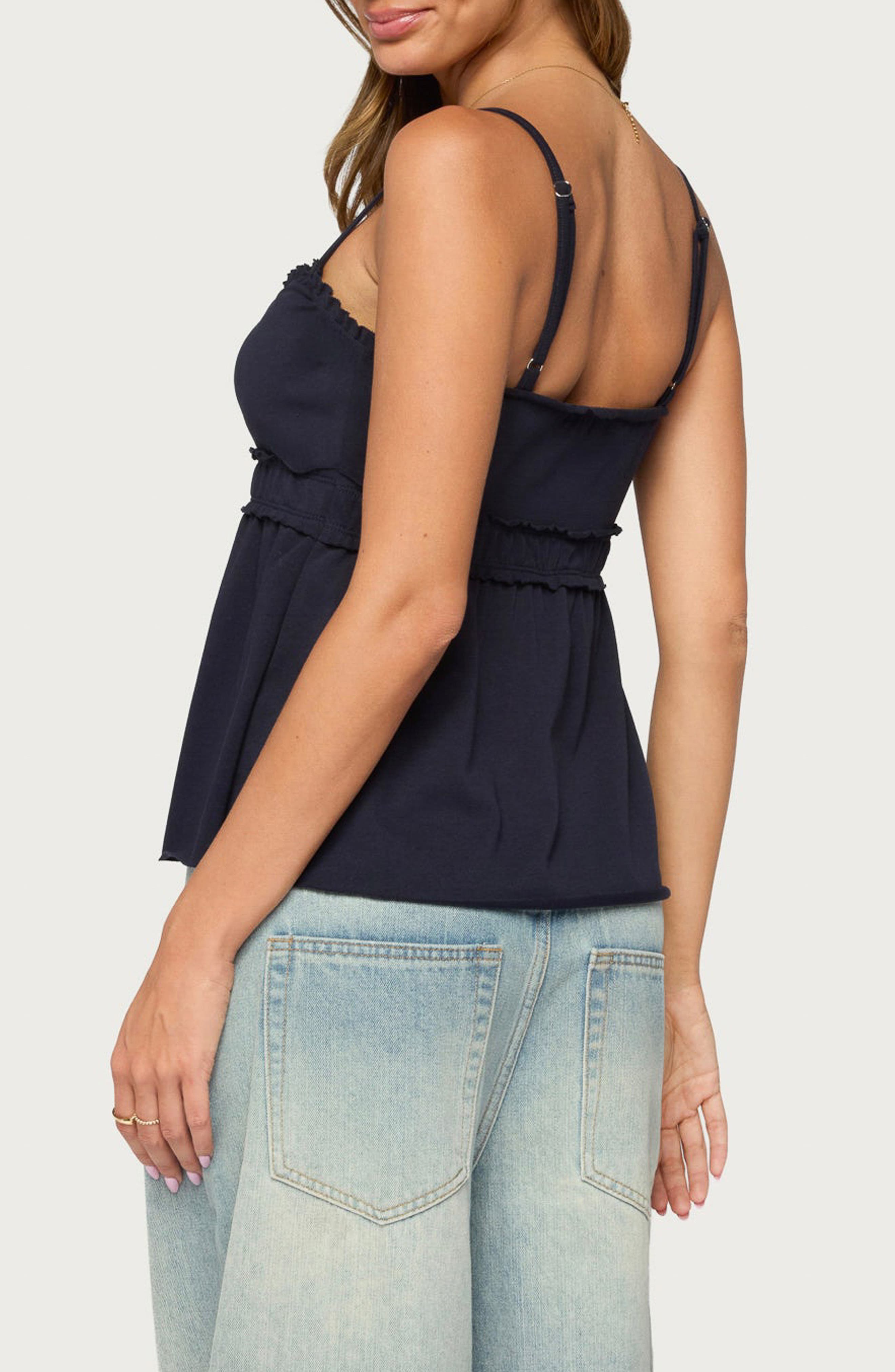 EDIKTED Zepher Lettuce Trim Camisole (Women) | Nordstrom
