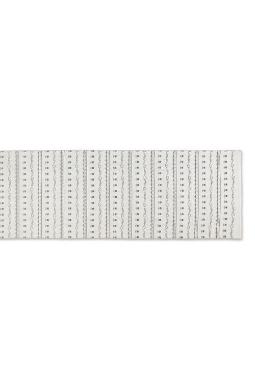 Design Imports Cottontail Garden Plaid Table Runner In White
