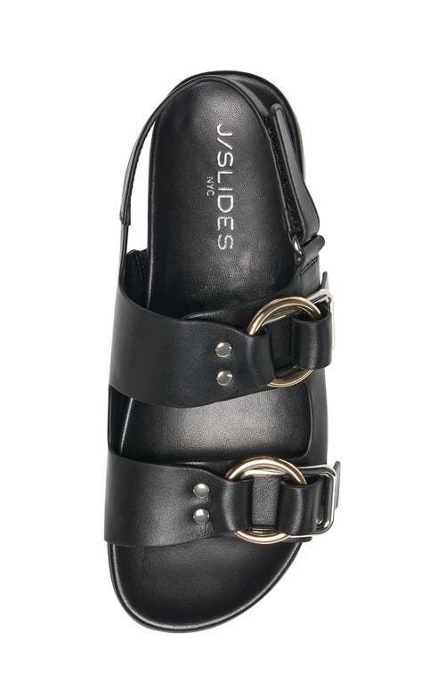 Jslides Blast Platform Sandal In Black