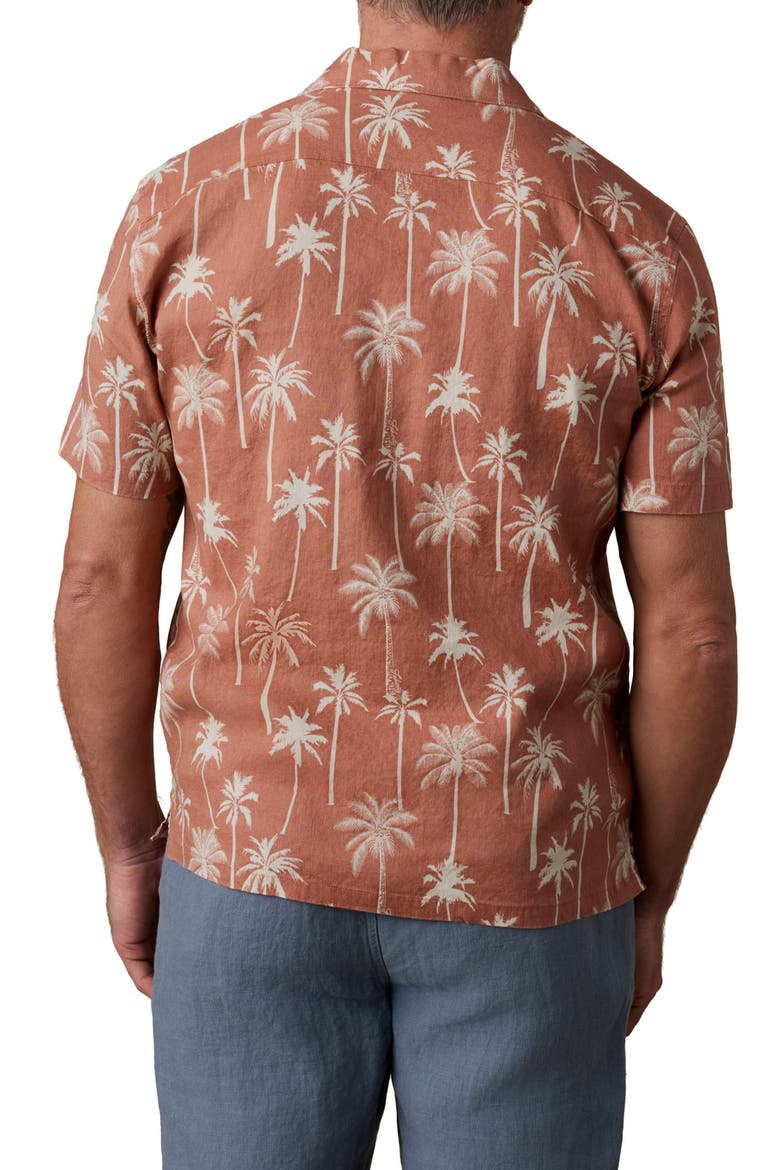Breeze Linen Blend Camp Shirt, Alternate, color, SIENNA SHORE TREES