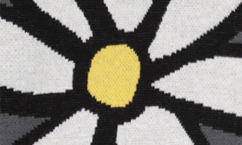 Wesc Daisy Jacquard Short Sleeve Cotton Button-up Polo Sweater In Gray