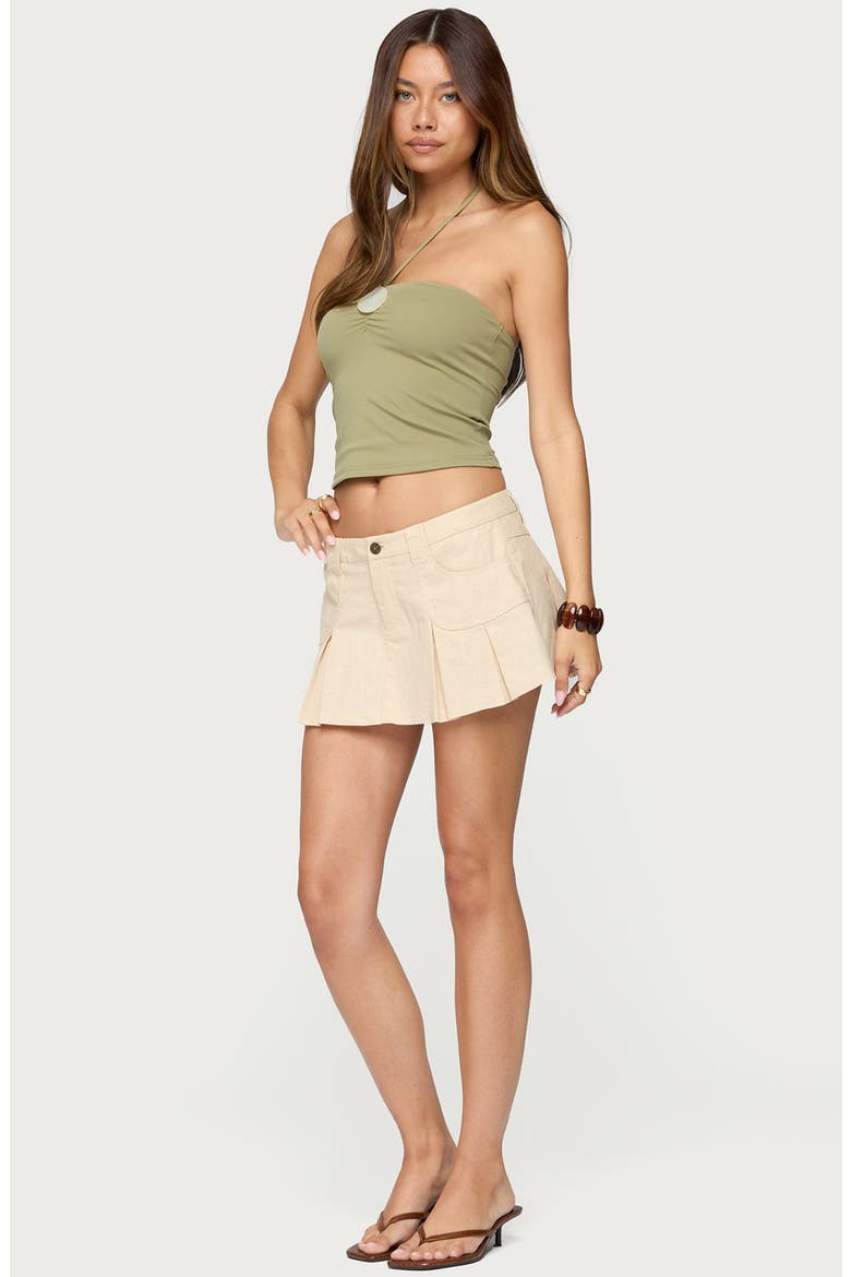Ettie Pendant Halter Crop Top, Alternate, color, OLIVE