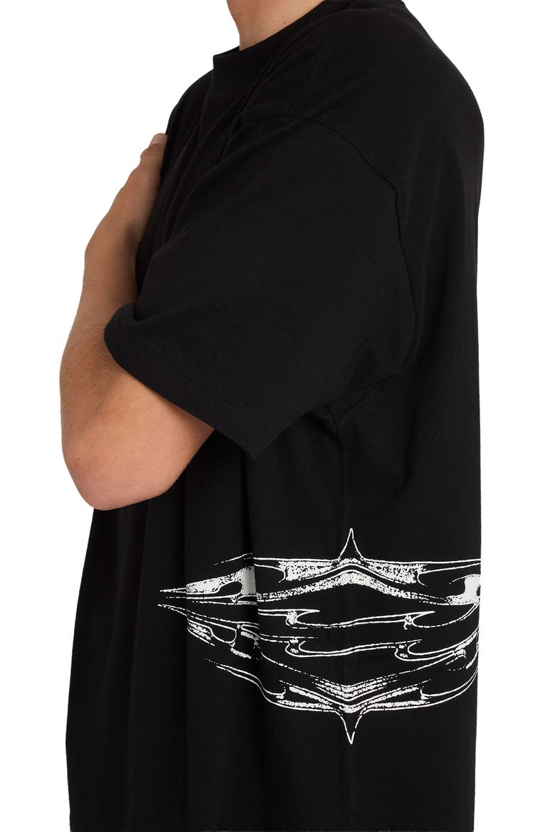 Chrome Diamond Logo Cotton Graphic T-Shirt, Alternate, color, BLACK