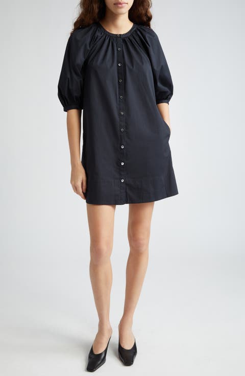 Vincent Stretch Cotton Mini Shirtdress