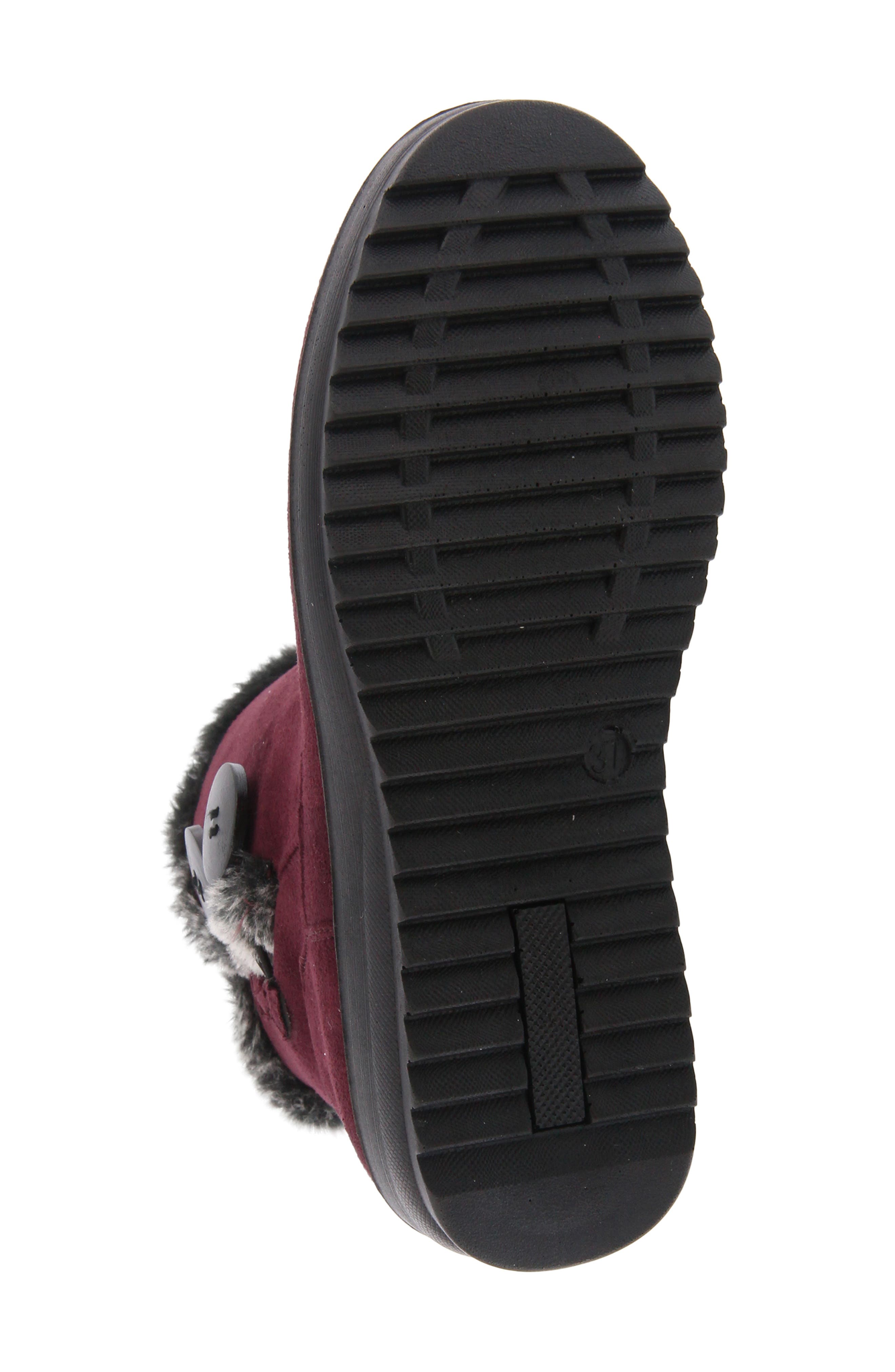Istra Waterproof Winter Boot, Alternate, color, BURGUNDY FAUX FUR