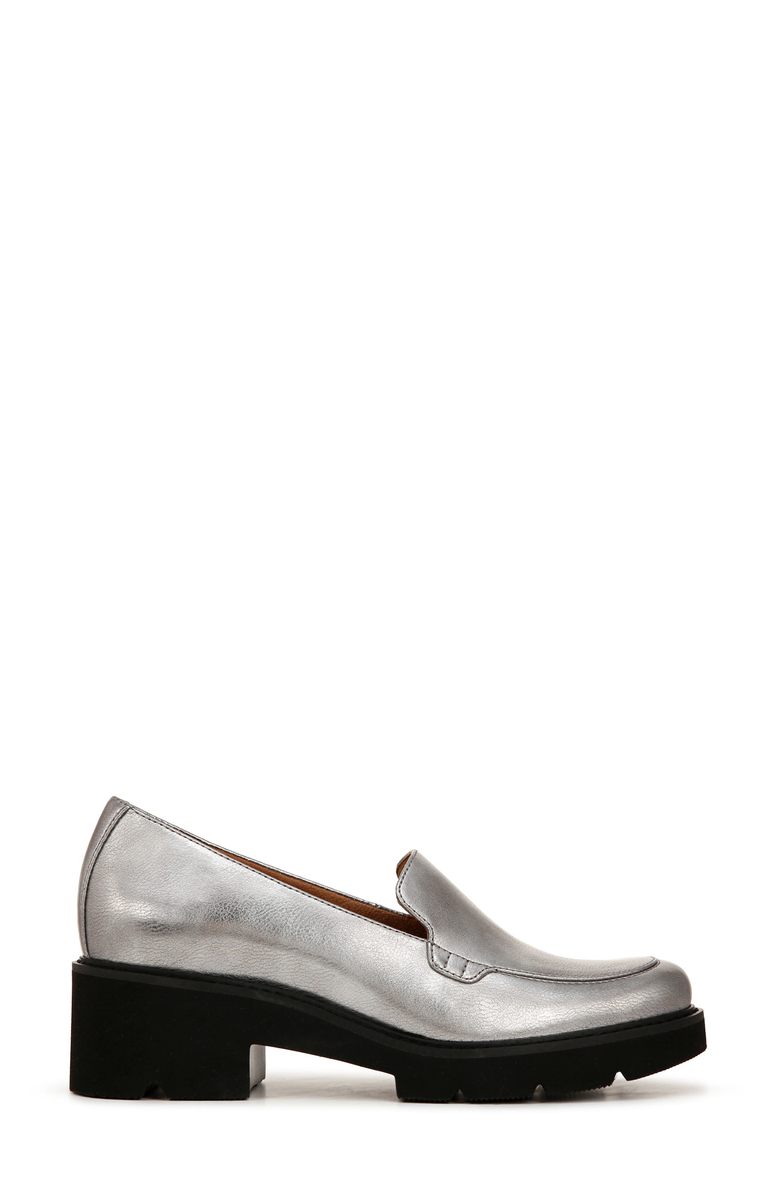 Naturalizer Cabaret Loafer, Alternate, color, Pewter Faux Leather