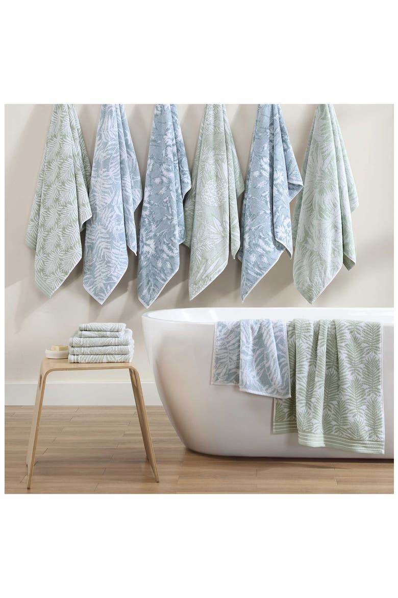 Art of Palms 6-Piece Towel Set, Alternate, color, LIGHT PASTEL BLUE