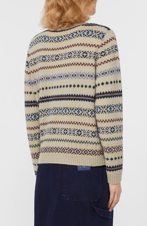 Weekend Max Mara Quirite Jacquard Crewneck Sweater In Neutral