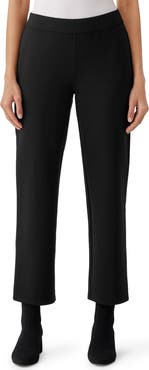 Eileen Fisher Ponte Ankle Straight Leg Pants