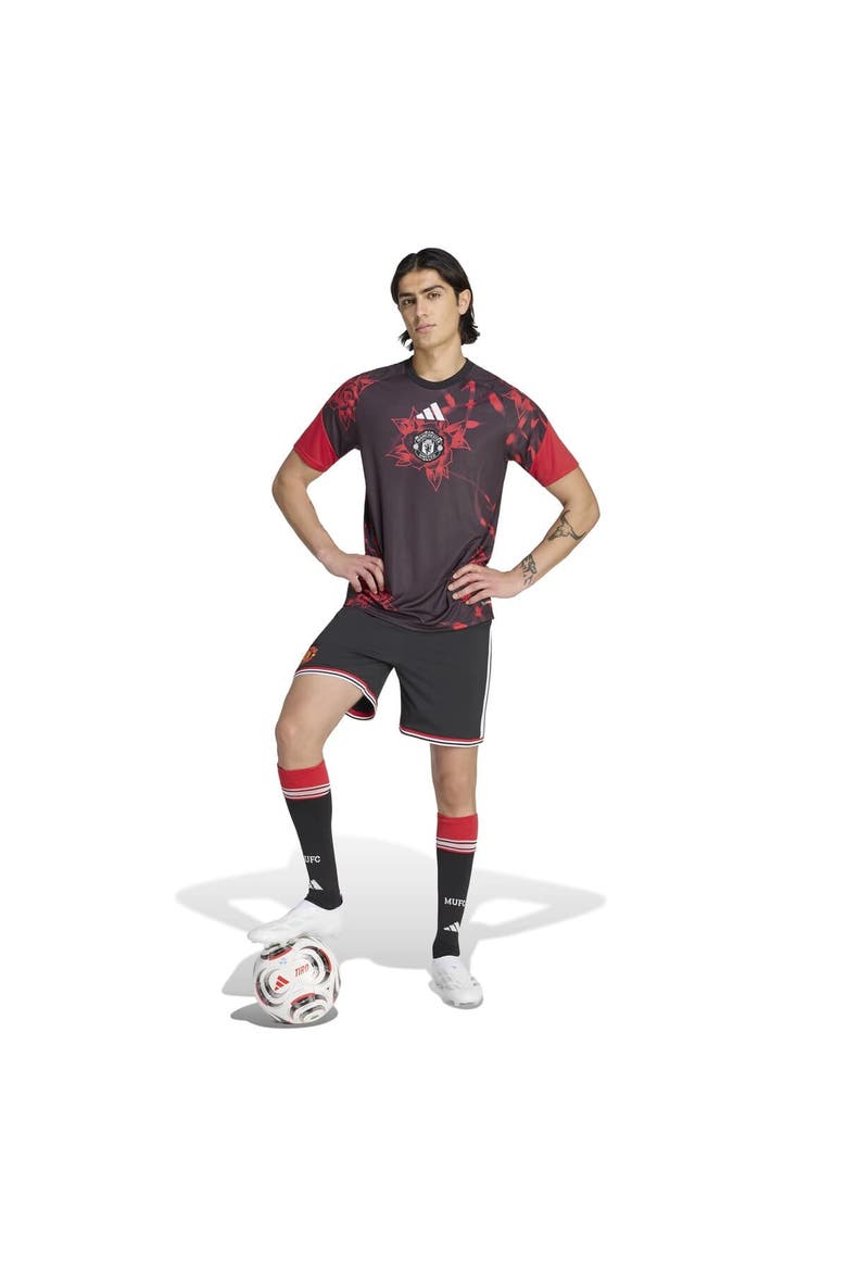 Men's adidas Black Manchester United Home 2026/27 Pre-Match Top, Alternate, color, Black