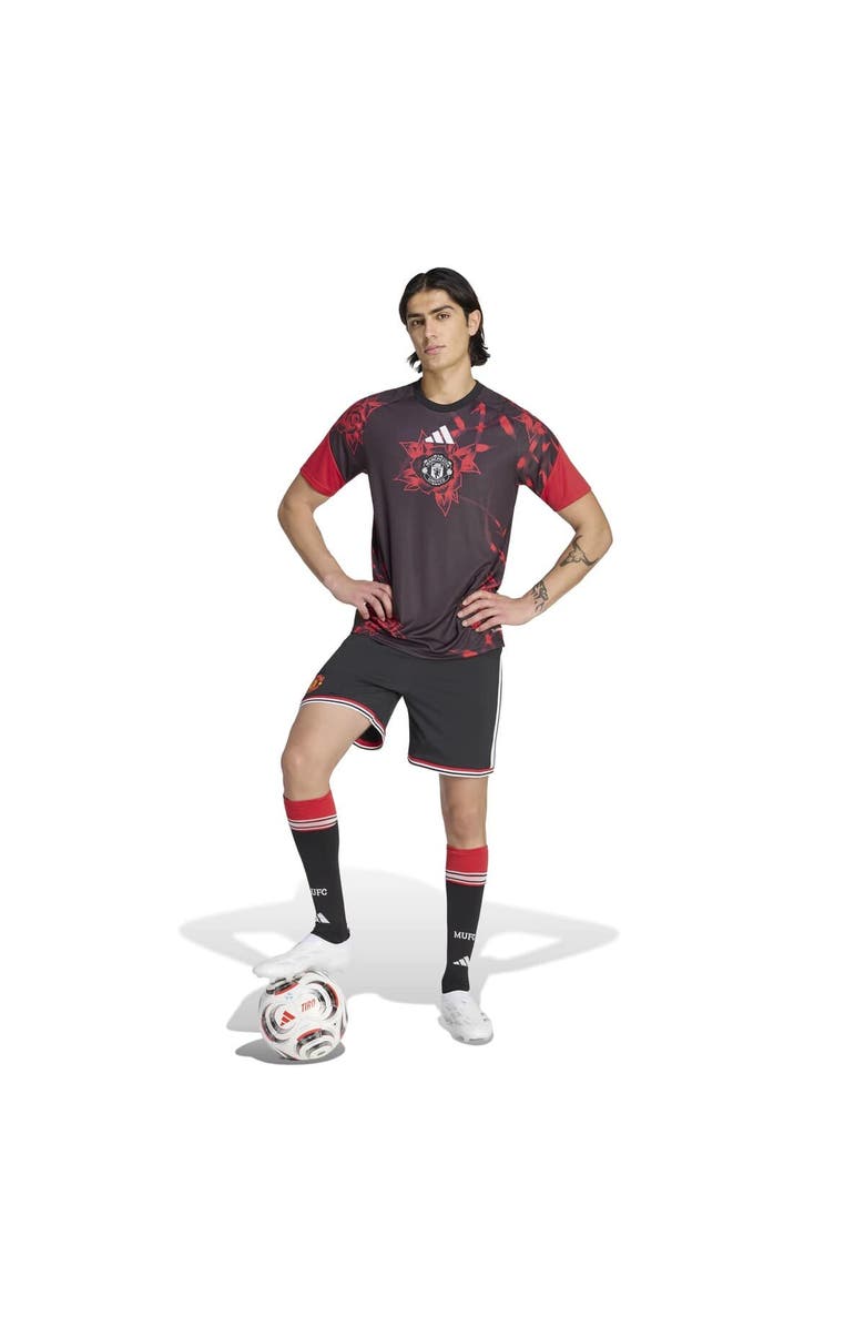 adidas Men's adidas Black Manchester United Home 2026/27 Pre-Match Top, Alternate, color, Black