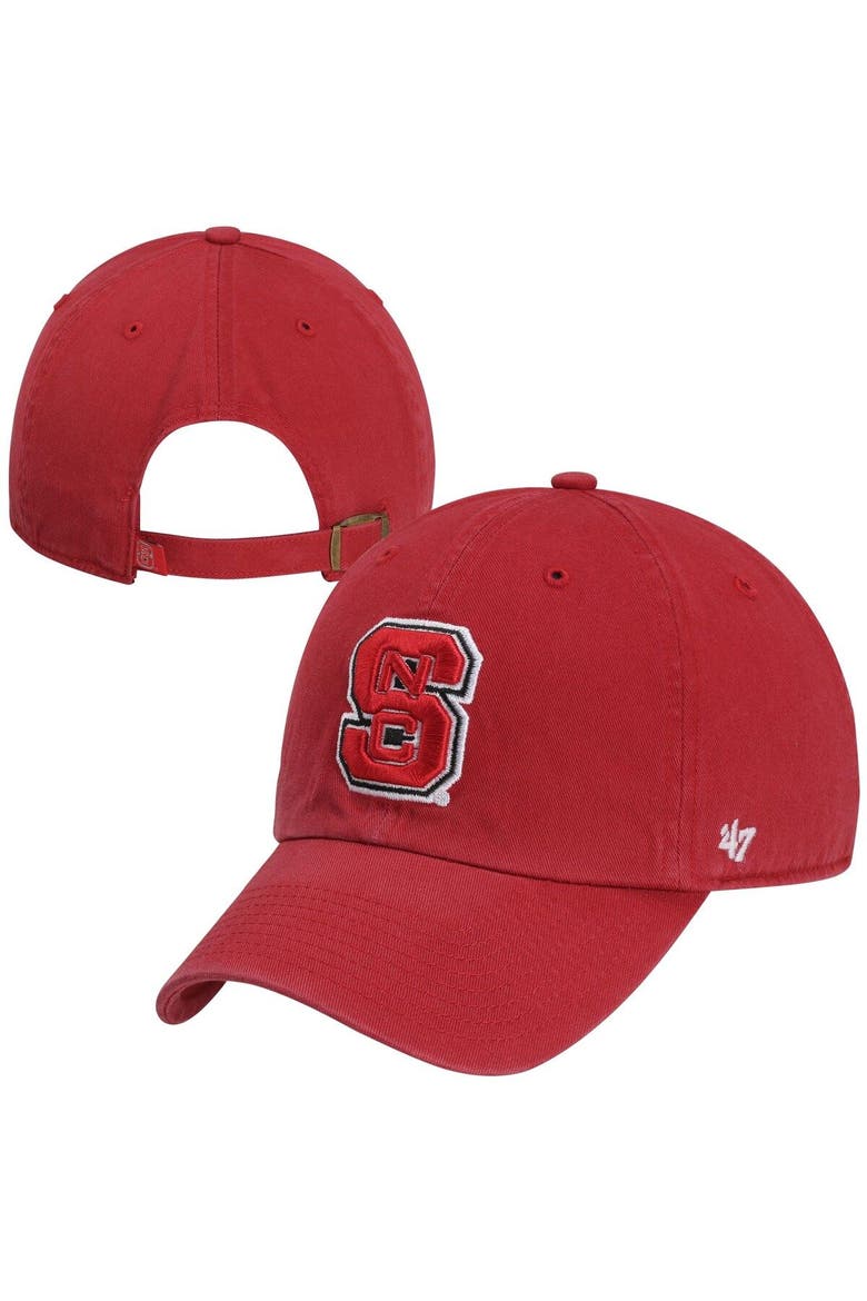 Men's '47 Red NC State Wolfpack Clean Up Adjustable Hat, Main, color, Red