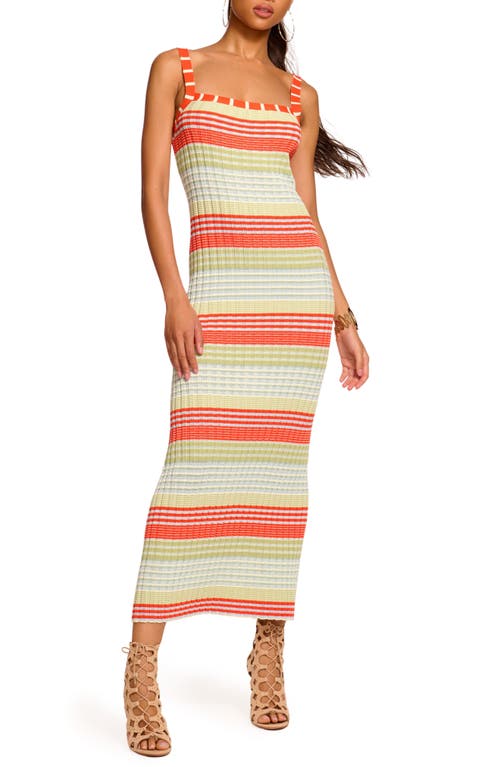 Ramy Brook Cheval Striped Midi Dress In Bright Lily Stripe