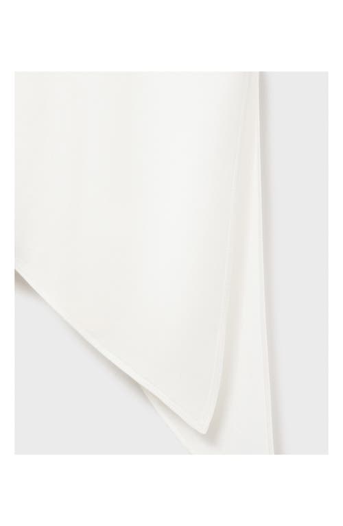Mango Tie Back Asymmetric Satin Top In Animal Print